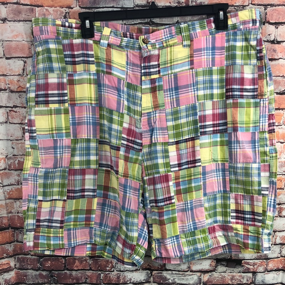 Barry Bricken Men's Madras Plaid Shorts Size 44